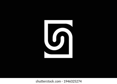 Minimal elegant monogram art logo. Outstanding professional trendy awesome artistic S SS initial based Alphabet icon logo. Premium Business logo. White color on black background