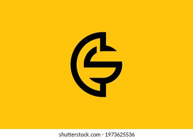 Minimal elegant monogram art logo. Outstanding professional trendy awesome artistic CS SC initial based Alphabet icon logo. Premium Business logo.