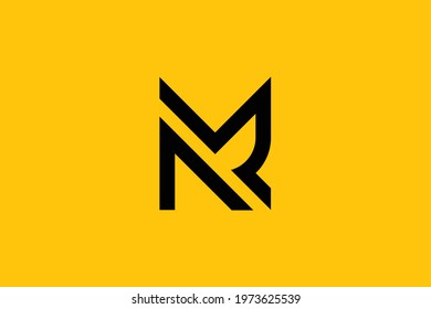 Minimal elegant monogram art logo. Outstanding professional trendy awesome artistic MR RM initial based Alphabet icon logo. Premium Business logo.