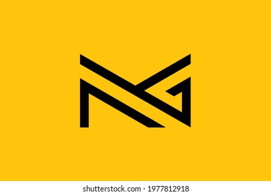 Minimal elegant monogram art logo. Outstanding professional trendy awesome artistic NG GN initial based Alphabet icon logo. Premium Business logo.