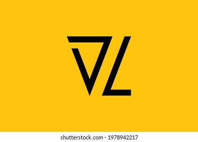 Minimal elegant monogram art logo. Outstanding professional trendy awesome artistic ZV VZ initial based Alphabet icon logo. Premium Business logo.