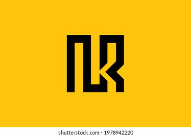 Mínimo y elegante logotipo de arte en monograma. Destacado profesional de moda impresionante artístico NR RN con el logotipo del icono del Alfabeto basado en la base inicial. Logo de Premium Business.