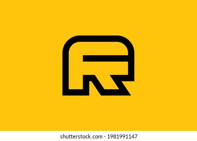 Minimal elegantes Monogram-Logo. Hervorragendes professionelles trendiges, beeindruckendes künstlerisches Logo für FR RF-Initial Alphabet-Icon. Premium Business Logo.