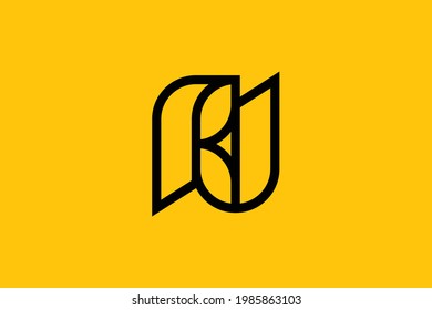 Minimal elegant monogram art logo. Outstanding professional trendy awesome artistic RN NR initial based Alphabet icon logo. Premium Business logo.