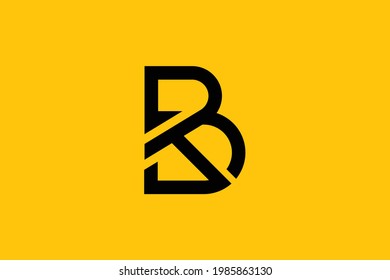 Minimal elegant monogram art logo. Outstanding professional trendy awesome artistic BR RB initial based Alphabet icon logo. Premium Business logo.