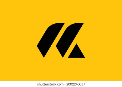 Mínimo y elegante logotipo de arte en monograma. Destacado profesional de moda impresionante artístico WK KW inicial basado en el logotipo del icono del Alfabeto. Logo de Premium Business.