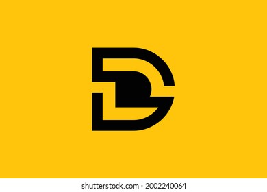 Mínimo y elegante logotipo de arte en monograma. Destacado profesional de moda impresionante arte marca SD DS inicial basado en el logotipo del icono Alphabet. Logo de Premium Business.