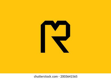 Minimal elegant monogram art logo. Outstanding professional trendy awesome artistic RM MR initial based Alphabet icon logo. Premium Business logo.