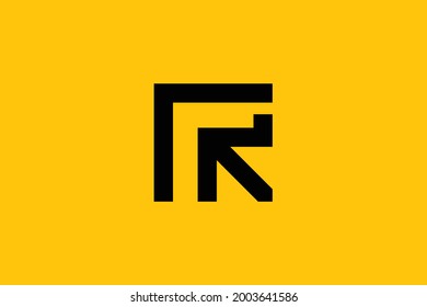 Minimal elegant monogram art logo. Outstanding professional trendy awesome artistic FR RF initial based Alphabet icon logo. Premium Business logo.