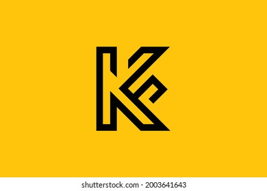 Mínimo y elegante logotipo de arte en monograma. Destacado profesional de moda impresionante artístico FK KF inicial basado en el logotipo del icono Alphabet. Logo de Premium Business.