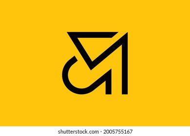 Minimal elegant monogram art logo. Outstanding professional trendy awesome artistic EM ME initial based Alphabet icon logo. Premium Business logo.