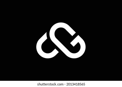 Minimal elegantes Monogram-Logo. Hervorragendes professionelles trendiges, beeindruckendes künstlerisches WG GW-Logo mit anfänglichem Alphabet-Icon. Premium Business Logo. Weiße Farbe auf schwarzem Hintergrund.