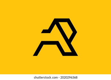 Minimal elegant monogram art logo. Outstanding professional trendy awesome artistic AR RA initial based Alphabet icon logo. Premium Business logo.