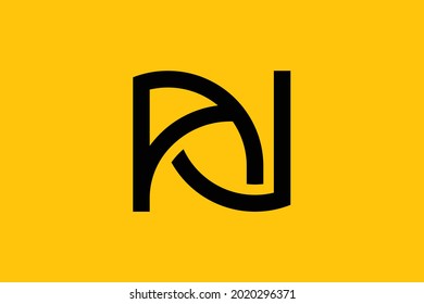 Minimal elegant monogram art logo. Outstanding professional trendy awesome artistic AN NA initial based Alphabet icon logo. Premium Business logo.