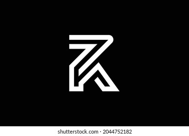 Minimal elegant monogram art logo. Outstanding professional trendy awesome artistic RK KR initial based Alphabet icon logo. Premium Business logo.