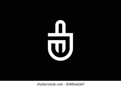 Minimal elegant monogram art logo. Outstanding professional trendy awesome artistic AJ JA initial based Alphabet icon logo. Premium Business logo. White color on black background.