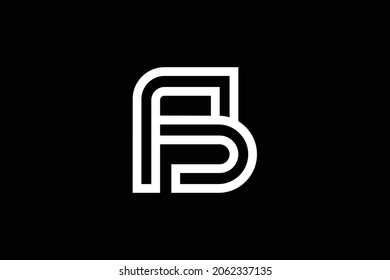 Minimal elegant monogram art logo. Outstanding professional trendy awesome artistic PB BP initial based Alphabet icon logo. Premium Business logo. White color on black background.