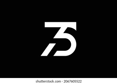 Mínimo y elegante logotipo de arte en monograma. Magnífico logotipo de icono de Alphabet basado inicialmente en TB TB. Logo de Premium Business. Color blanco sobre fondo negro.
