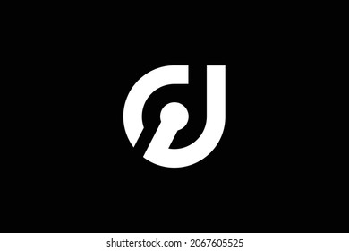 Minimal elegant monogram art logo. Outstanding professional trendy awesome artistic CJ JC initial based Alphabet icon logo. Premium Business logo. White color on black background.