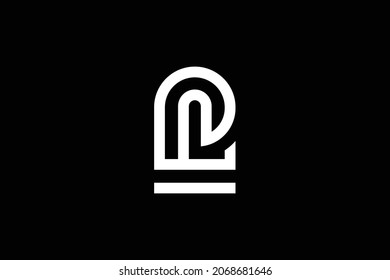 Minimal elegant monogram art logo. Outstanding professional trendy awesome artistic LP PL initial based Alphabet icon logo. Premium Business logo. White color on black background.