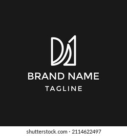 Minimal elegant monogram art logo. Outstanding professional trendy awesome artistic W WW WD DW initial based Alphabet icon logo. Premium Business logo. White color on black background