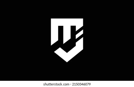 Minimal elegantes Monogram-Logo. Hervorragendes professionelles, trendiges und beeindruckendes künstlerisches MJ-Logo mit anfänglichem Alphabet-Icon. Premium Business Logo.