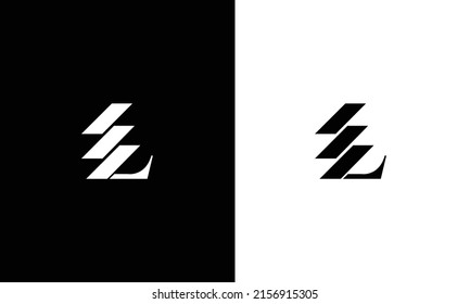 Minimal elegant monogram art logo. Outstanding professional trendy awesome artistic E LE EL initial based Alphabet icon logo. Premium Business logo White color on black background