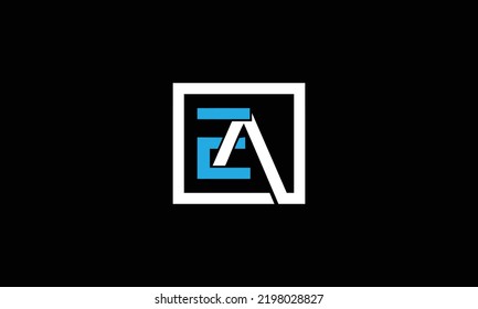 Mínimo y elegante logotipo de arte en monograma. Excelente profesional de moda impresionante arte AE AEA con el logotipo del icono del Alfabeto basado en el principio. Logotipo de Premium Business Color blanco sobre fondo negro