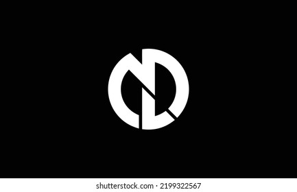 Minimal elegant monogram art logo. Outstanding professional trendy awesome artistic LM ML initial based Alphabet icon logo. Premium Business logo White color on black background