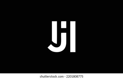 Minimal elegant monogram art logo. Outstanding professional trendy awesome artistic JH HJ initial based Alphabet icon logo. Premium Business logo White color on black background