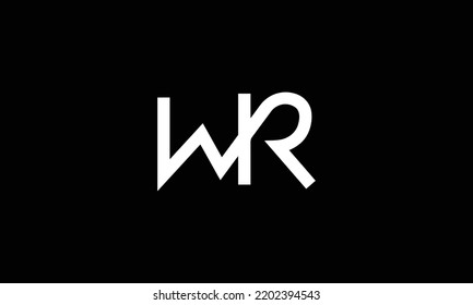 Mínimo y elegante logotipo de arte en monograma. Excelente profesional de moda impresionante artístico WR RW logotipo del icono del alfabeto basado inicialmente