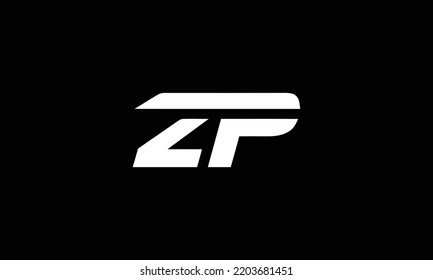 Minimal elegantes Monogram-Logo. Hervorragendes professionelles, trendy-fanome künstlerisches PZ ZP-Logo mit Alphabet-Icon-Logo