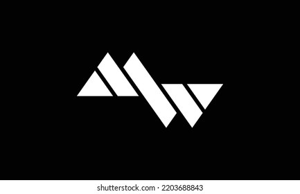 Mínimo y elegante logotipo de arte en monograma. Espectacular profesional de moda genial artístico MW WM logotipo inicial de icono de alfabeto