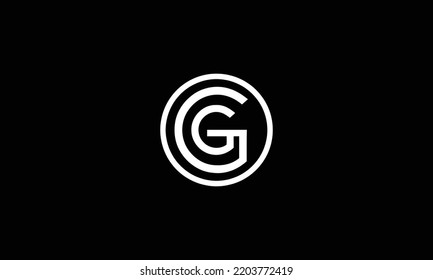 Minimal elegantes Monogram-Logo. Hervorragendes professionelles, trendy-fanome künstlerisches GG-Logo auf Basis von Alphabet-Icon-Logo