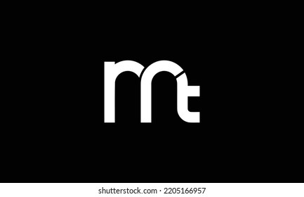 Minimal elegant monogram art logo. Outstanding professional trendy awesome artistic MT TM initial based Alphabet icon logo