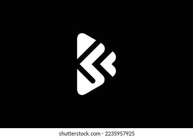 Minimal elegantes Monogram-Logo. Design-Vorlage für Logos mit BL-Bögen
