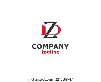 Minimal elegant monogram art logo. Outstanding professional trendy awesome artistic DZ or ZD initial based Alphabet icon logo. Premium Business logo