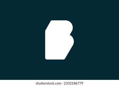 Mínimo y elegante logotipo de arte en monograma. Logo del icono del Alfabeto de base inicial profesional. B. Logo de Premium Business.