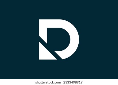 Mínimo y elegante logotipo de arte en monograma. Logo del icono del Alfabeto de base inicial profesional. D. Logo de Premium Business. Mensaje. Logotipo de flecha.