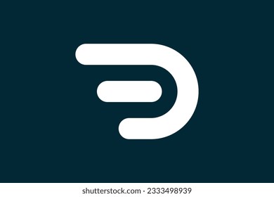 Minimal elegant monogram art logo. Professional modern initial based Alphabet icon logo. D. Premium Business logo. Message.