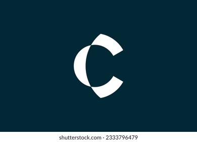 Mínimo y elegante logotipo de arte en monograma. Logo del icono del Alfabeto de base inicial profesional. C. Logo de Premium Business.