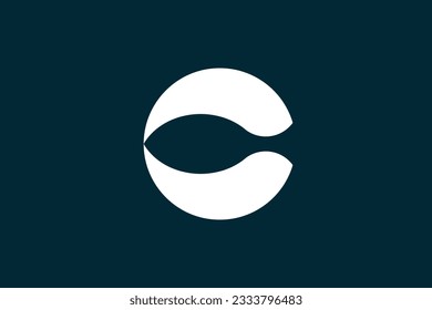 Mínimo y elegante logotipo de arte en monograma. Logo del icono del Alfabeto de base inicial profesional. C. Logo de Premium Business.