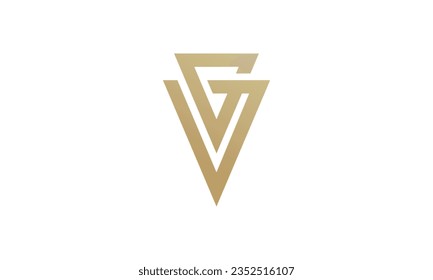 Mínimo y elegante logotipo de arte en monograma. Excelente profesional de moda genial artístico VG GV con el logotipo del icono del Alfabeto. Logotipo Premium Business sobre fondo plano