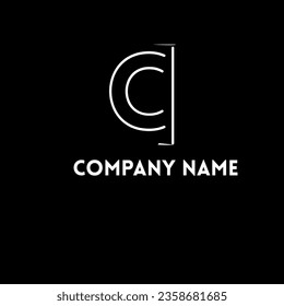 Mínimo y elegante logotipo de arte en monograma. Excelente profesional de moda impresionante artística IC logotipo de icono de Alphabet basado inicialmente. Logo de Premium Business. Color blanco sobre fondo negro.