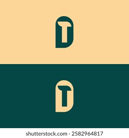 Minimal elegant monogram art logo. Outstanding professional trendy awesome artistic DT TD initial based Alphabet icon logo.