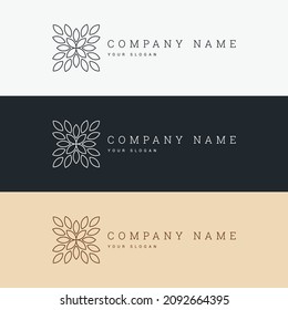 plantilla de logotipo horizontal multipropósito mínima y elegante, símbolo de arte de línea e icono