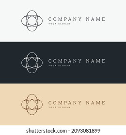 minimale, elegante, horizontale Logo-Vorlage und Symbol für Linien und Linien