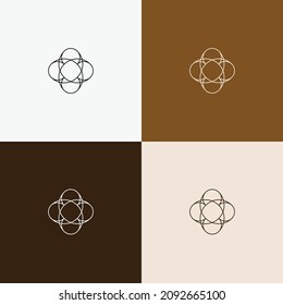 minimal elegant multipurpose line art symbol and icon for logo template and design