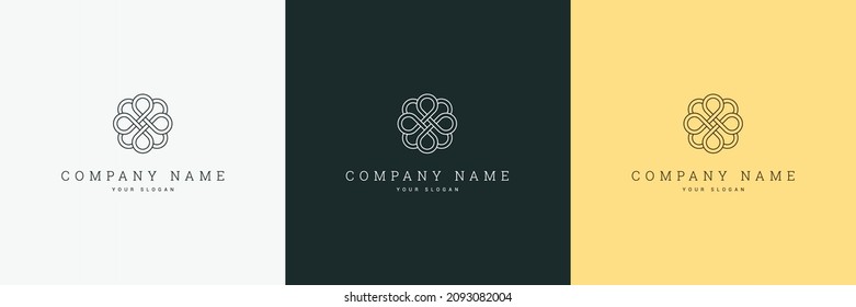 minimal elegant multipurpose vertical logo template and line art symbol and icon