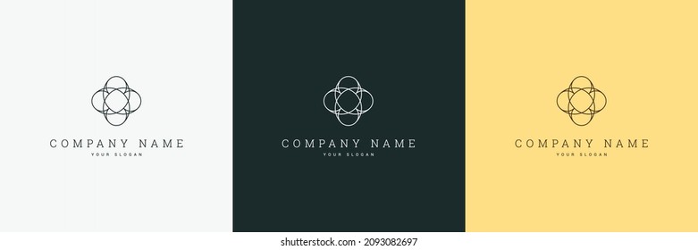 plantilla de logotipo vertical multipropósito y símbolo de arte de línea e icono